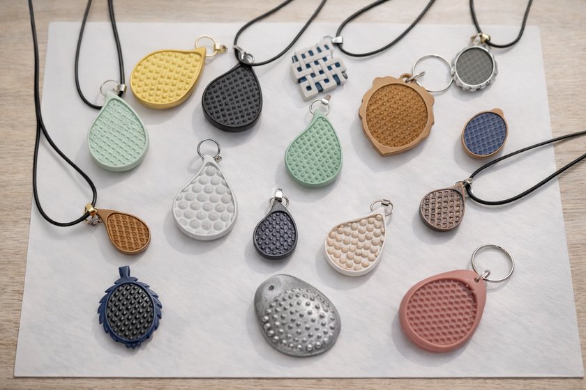 NeuroNecklace pendants — back